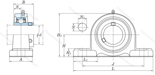 Подшипниковый узел UCP 202 J
