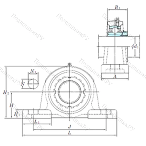 Подшипниковый узел шариковый радиальный UKP 319
