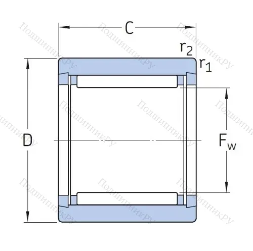 Игольчатый подшипник NK 10/12 TN