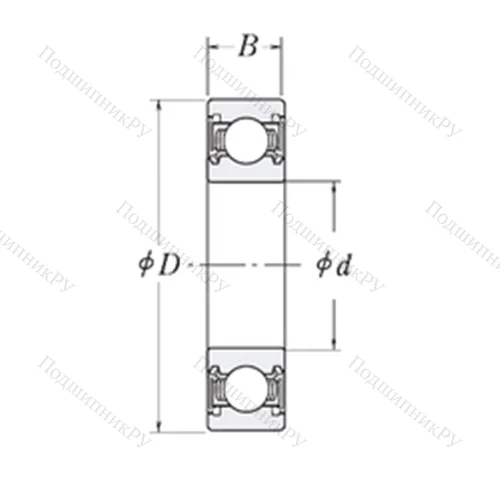 Подшипник шариковый радиальный KLNJ 5/8-2RS
