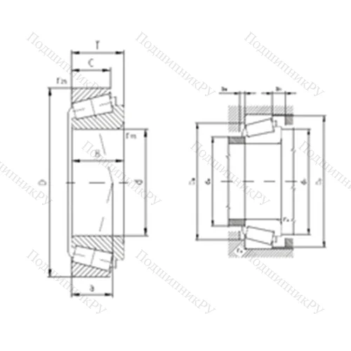 Подшипник роликовый радиально-упорный 32020AX