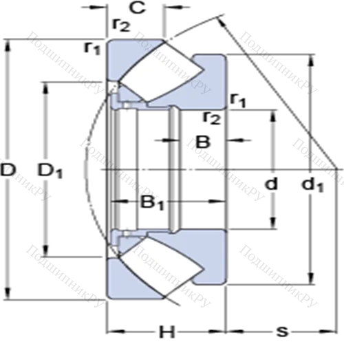 Упорные сферические роликоподшипники 29392