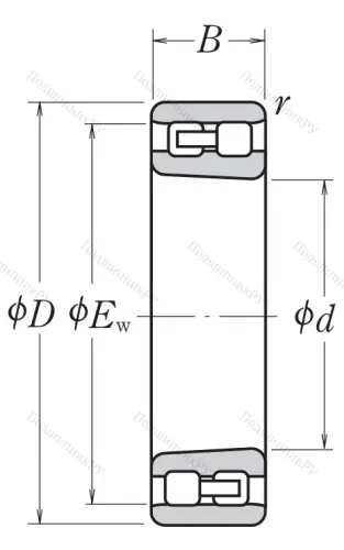 Роликовый цилиндрический подшипник NN 3012 TBKRE 44CC 0P 4 от производителя  NSK
