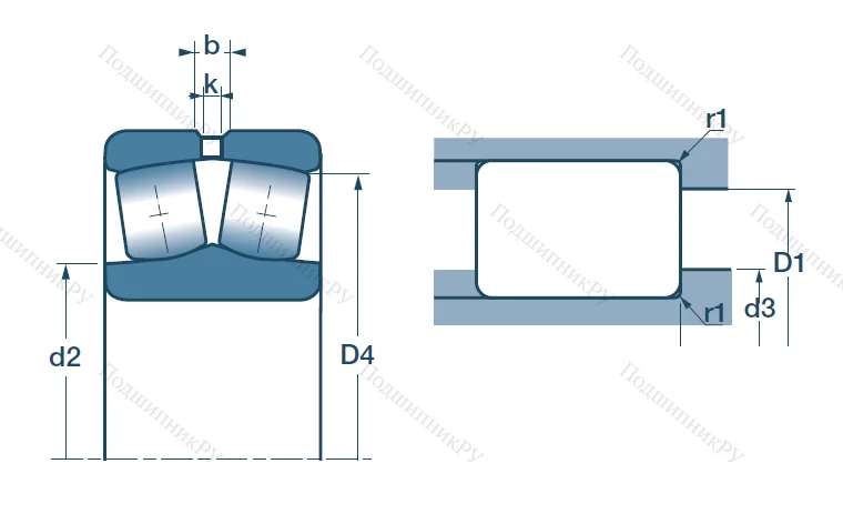 Сферический роликовый подшипник 22224 EAW 33